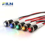 AC Power Indicator Light 10mm IP67 Waterproof Metal Signal Lamp FILN
