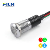 RG-Signalleuchte, zweifarbig, Rot-Grün, LED, IP67, wasserdicht, Metall-Kontrollleuchte für Industrie- und Gewerbepanels