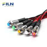 FILN 12V Indicator Light 8mm Panel Mount IP67 Waterproof for CNC