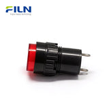 16mm Plastic 12 Volt LED Indicator Lights Pin Terminal Threaded Mount FILN