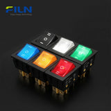 12 Volt Rocker Switches 30A ON-OFF-ON 6Pin KCD4 witch LED Light FILN