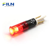 Kontrollleuchte LED 8mm Kunststoff PA66 Flacher Kopf 2-polig Snap-in-Frontplattenmontage FILN