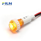10mm Plastic Indicator Lamp Light 6-220V High Head Wire Lead Panel Mount FILN