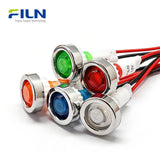 10mm Plastic Pilot Light 12V-220V Wire Lead Threaded Mounting for Sale FILN