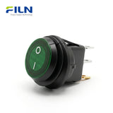 Runder Wippschalter KCD1 3-polig EIN-AUS Wasserdichter Schalter LED-Leuchte 5V-220V Wippschalter FILN