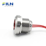 30mm LED Single Color Indicators 3V-380V Metal Flat Head Pre-wired Signal Lamp FILN