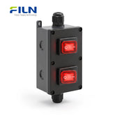 Boîte de jonction interrupteur à bascule KCD4 IP65 étanche 30A 2 gangs FILN