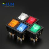 Rocker Switches 12V 30A 4Pin Wiring UL ON-OFF with LED Light 5-220V FILN