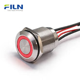 Interrupteur à bouton-poussoir à enclenchement 20A courant élevé en acier inoxydable 4 broches avec fil pour contrôle industriel FILN