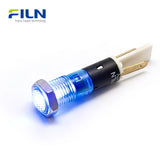 Lighting Indicators 8mm 12V 220V 2-Pin Terminal Snap-in Panel Mount for Industrial Control FILN