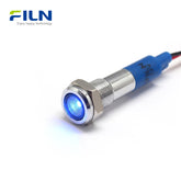 FILN 6MM LED Indicator Light Mini Metal Pilot Signal Lamp Flat Head indicator light