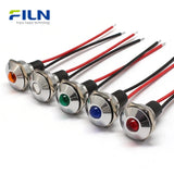 Lighting Indicators 22mm 24V High Head Metal LED Pre-wired Signal Lamp FILN