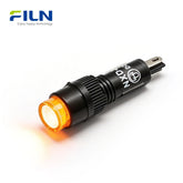Lights Indicator 8mm 220V 12V 2-Pin Terminal Snap-in Round Top Panel Mount FILN