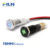 10mm Metal Dash Light with Symbol & Wire Lead LED Indicator Light | FILN Manufacturer