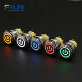Bouton Poussoir Illuminé 19mm Acier Inoxydable 304 5 Broches Câblage LED Contrôle Industriel | FILN