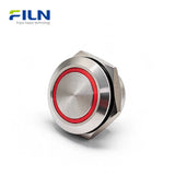 Momentary Push Button Switch 19mm Ultra-thin Switch IP67 Waterproof 4-Pin LED Stainless Steel | FILN