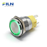 Illuminated Momentary Switch Push Button Stainless Steel 5-Pin LED Concave-head | FILN