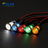 Pilot Indicator LED 8mm Plastic PA66 220V 12V Pre-wired 15cm Lead Threaded Panel Mount FILN