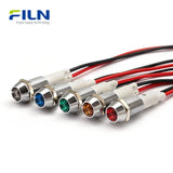 AC Power Indicator Light 10mm IP67 Waterproof Metal Signal Lamp FILN