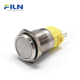16mm Round Push Button Switch No LED Light Stainless Steel Pin Terminal FILN