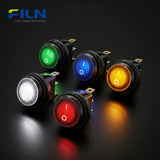 Runder Wippschalter KCD1 3-polig EIN-AUS Wasserdichter Schalter LED-Leuchte 5V-220V Wippschalter FILN