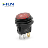 Runder Wippschalter KCD1 3-polig EIN-AUS Wasserdichter Schalter LED-Leuchte 5V-220V Wippschalter FILN
