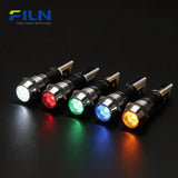24 Volt DC LED Indicator Light 12mm IP67 Concave Metal Pilot Lamp FILN