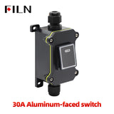 30A Rocker SwitchToggle Switch LED Waterproof Inline Switch 12V 24V 220V Waterproof IP65 Sealed Outdoor Box & Inline Cord Power