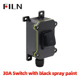 30A Rocker SwitchToggle Switch LED Waterproof Inline Switch 12V 24V 220V Waterproof IP65 Sealed Outdoor Box & Inline Cord Power
