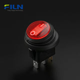 Runder Wippschalter KCD1 3-polig EIN-AUS Wasserdichter Schalter LED-Leuchte 5V-220V Wippschalter FILN