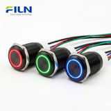 16 mm beleuchteter Drucktastenschalter aus Edelstahl, RGB-LED-Drucktastenschalter FILN