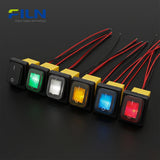 Wired Rocker Switch 15cm Lead Wire ON-OFF/ON-ON Waterproof KCD4 UL Certified FILN Factory