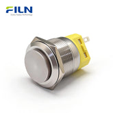Interrupteur à bouton-poussoir 22mm normalement ouvert momentané à verrouillage en acier inoxydable à 3 broches | FILN