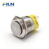 22mm Normalerweise Offener Drucktastenschalter, Momentan/Rastend, Edelstahl, 3-Pin-Anschluss | FILN