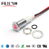 FILN 10mm 12V LED Car Boat LED Warning Dashboard Signal Lights Instrument Pilot Lamp