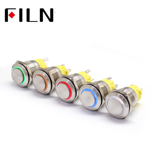 19MM RED Green Blue Three Color 12V Push Button Switch Best Price