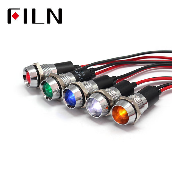 14mm LED Metal Pilot 24V LED Indicator Light Colour