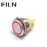 25MM 5PIN Stainless Steel Metal Push Button Switch IP67 Push Button Light Switch Red
