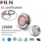 19MM Round 4pin Momentary LED Red Push Button Switch