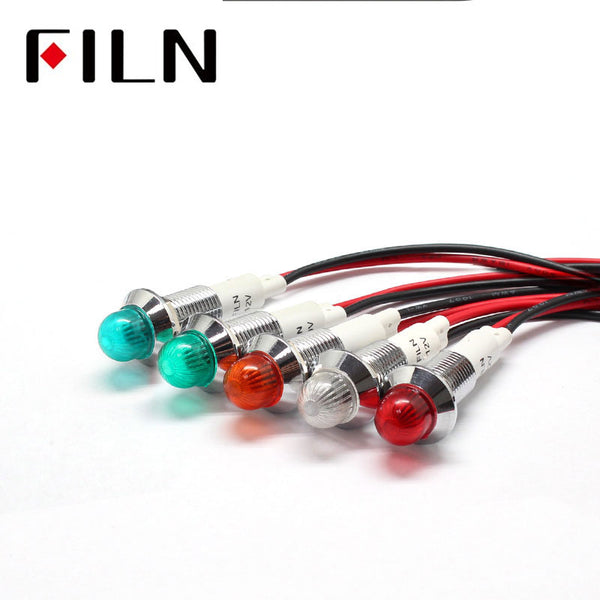 120V White Red Audio Equipment Metal LED Indicators Colour