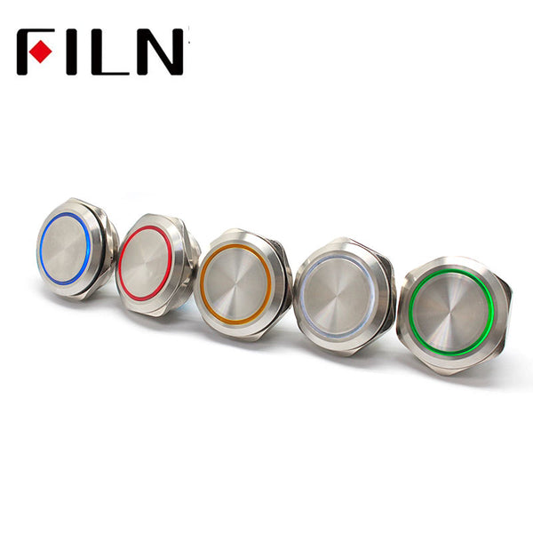 40MM 8PIN IP67 Metal Ring Push Button Switch With Light Best Price