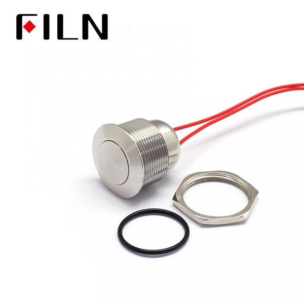 FILN 110V Momentary Push Button Switch Flat Stainless Steel Best Price
