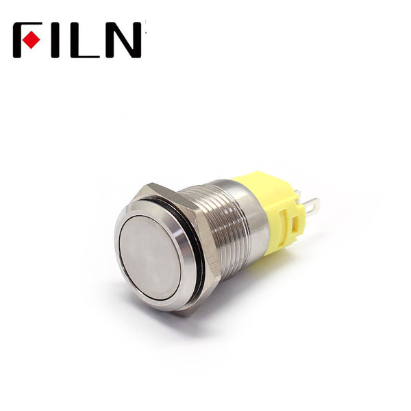 FILN 16mm Flat head high quality NO LED Metal Push Button Switch Best Price