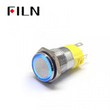16MM 24V Waterproof Automotive Push Button Starter Switch Blue