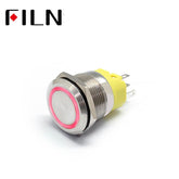 22MM 110V LED illuminated Latching Red Push Button Switch Pink