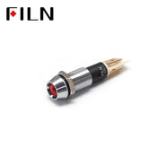10mm 3V LED Metal IP67 Signal Red Indicator Light Red