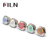 16mmr Momentary 12V Metal Push Button Switch With Ring LED Power Symbol Shop Now