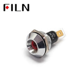 22mm Metal Jemco 12V LED Pilot Indicator Light Red