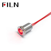 12MM Metal 240V LED Indicator Light With Wire Red