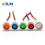 10mm Plastic Pilot Light 12V-220V Wire Lead Threaded Mounting for Sale FILN